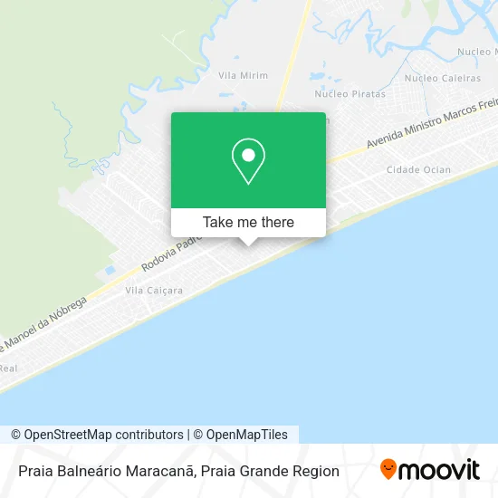 Praia Balneário Maracanã map