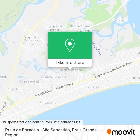 Praia de Boracéia - São Sebastião map