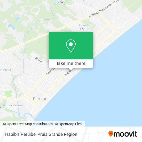 Habib's Peruíbe map