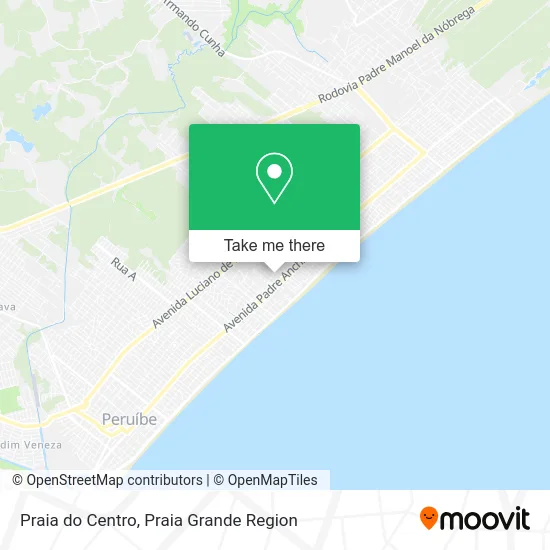 Praia do Centro map