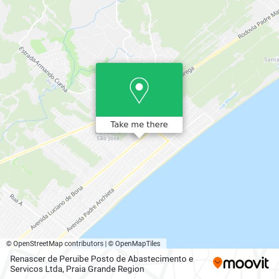 Renascer de Peruibe Posto de Abastecimento e Servicos Ltda map
