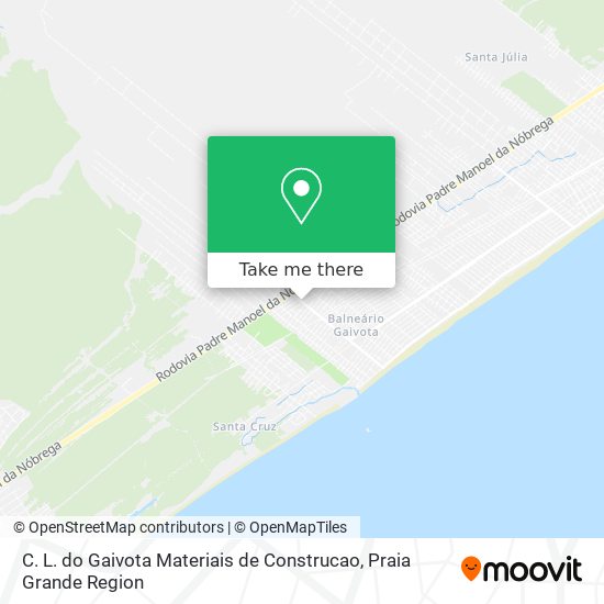 C. L. do Gaivota Materiais de Construcao map