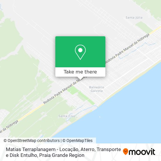 Matias Terraplanagem - Locação, Aterro, Transporte e Disk Entulho map