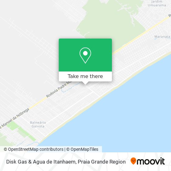 Disk Gas & Agua de Itanhaem map