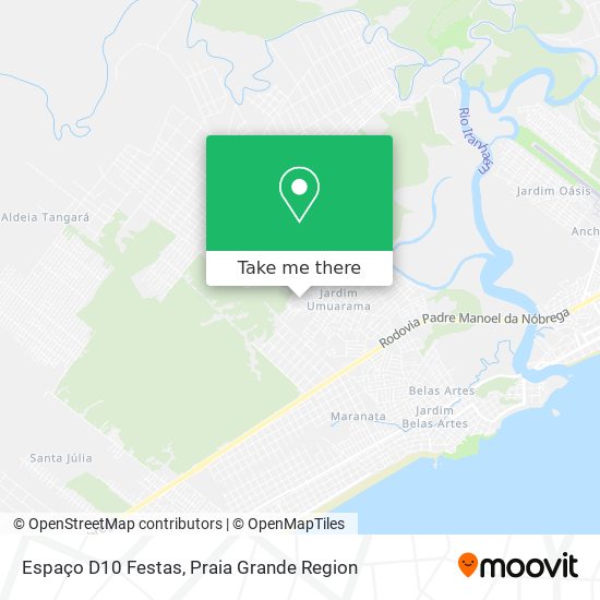 Espaço D10 Festas map