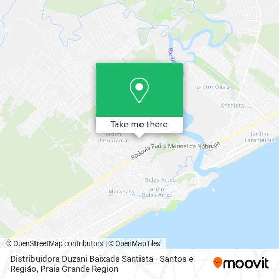 Distribuidora Duzani Baixada Santista - Santos e Região map
