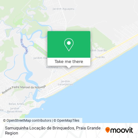 Samuquinha Locação de Brinquedos map