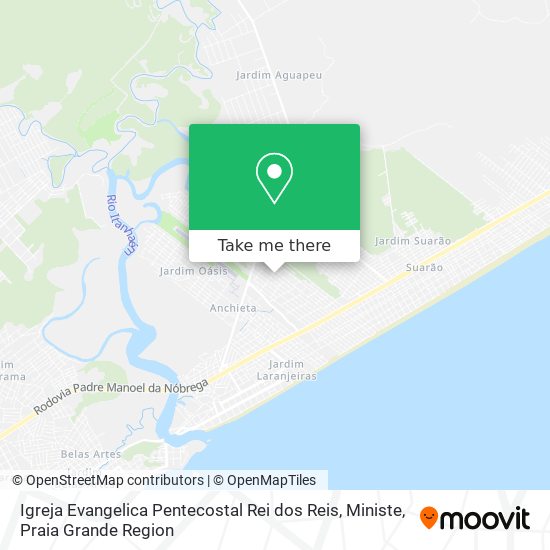 Igreja Evangelica Pentecostal Rei dos Reis, Ministe map