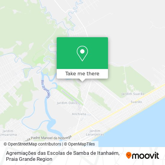 Agremiações das Escolas de Samba de Itanhaém map