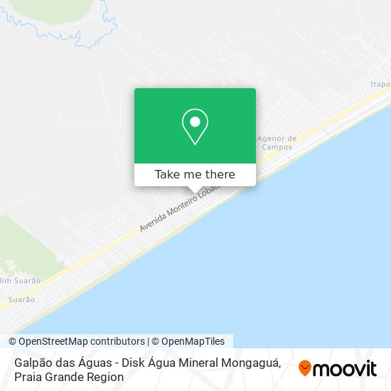 Galpão das Águas - Disk Água Mineral Mongaguá map