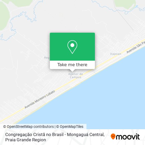 Congregação Cristã no Brasil - Mongaguá Central map