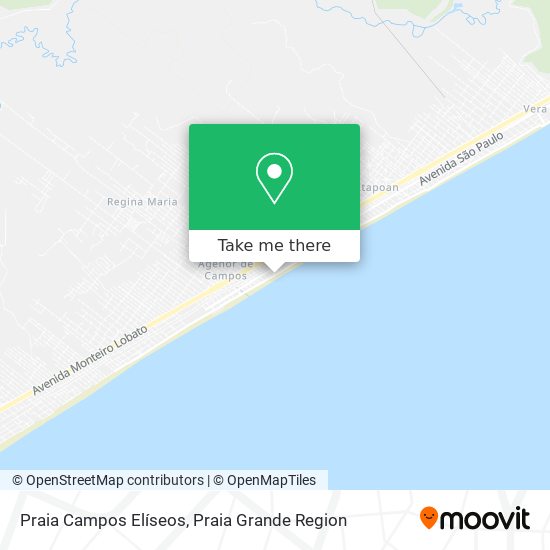 Praia Campos Elíseos map