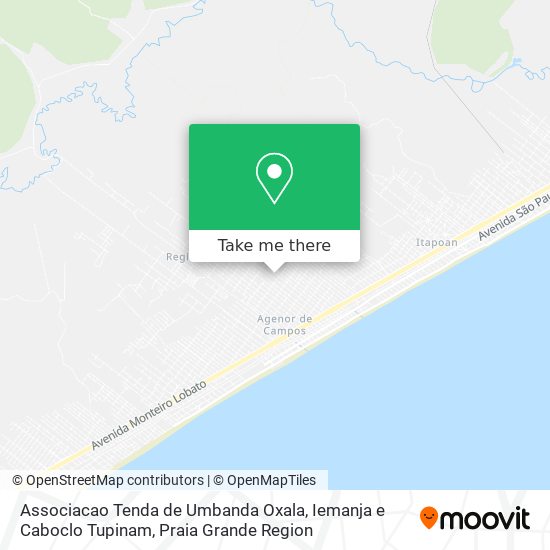 Associacao Tenda de Umbanda Oxala, Iemanja e Caboclo Tupinam map