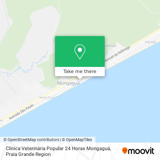 Mapa Clínica Veterinária Popular 24 Horas Mongaguá