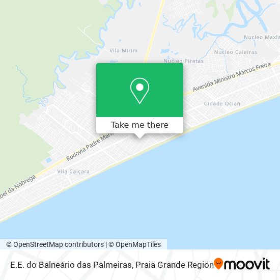 Mapa E.E. do Balneário das Palmeiras