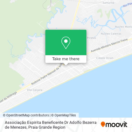 Associação Espírita Beneficente Dr Adolfo Bezerra de Menezes map