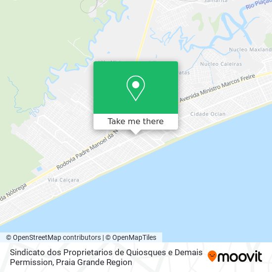 Sindicato dos Proprietarios de Quiosques e Demais Permission map