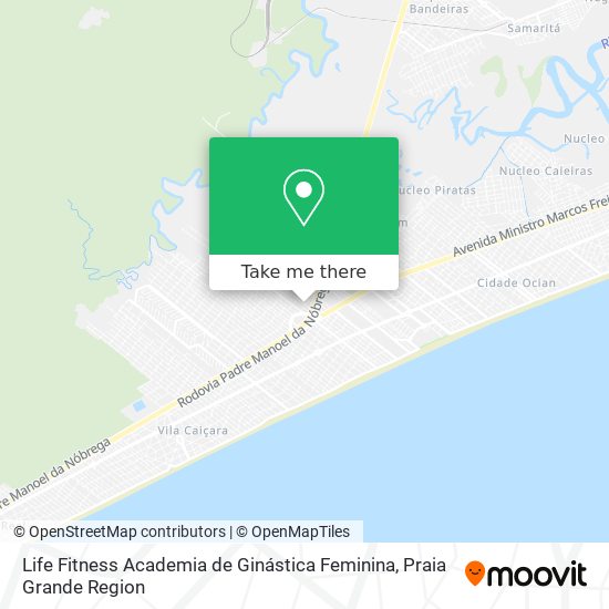 Mapa Life Fitness Academia de Ginástica Feminina