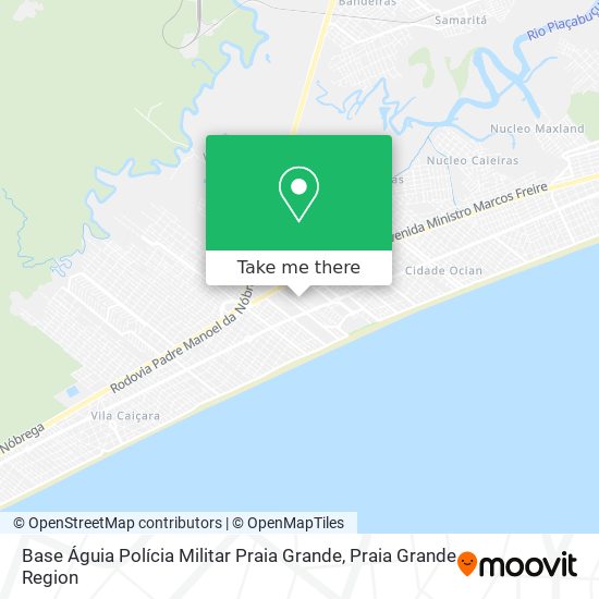 Mapa Base Águia Polícia Militar Praia Grande