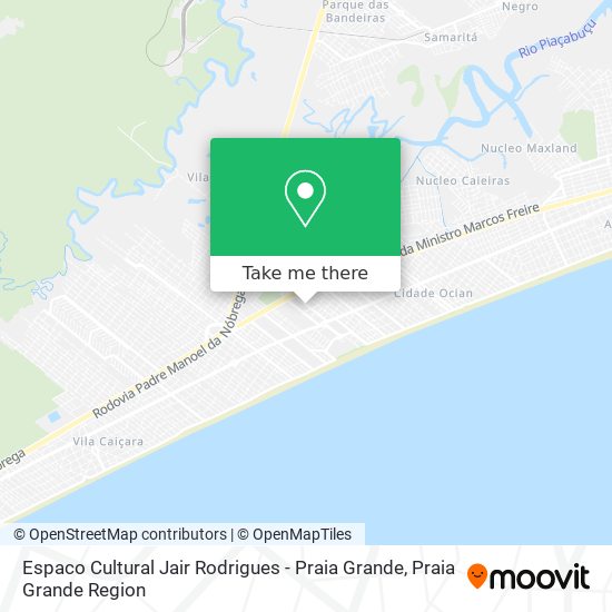 Mapa Espaco Cultural Jair Rodrigues - Praia Grande