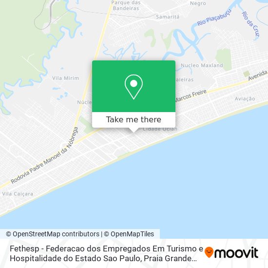 Mapa Fethesp - Federacao dos Empregados Em Turismo e Hospitalidade do Estado Sao Paulo