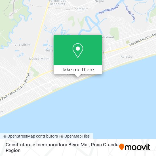 Mapa Construtora e Incorporadora Beira Mar