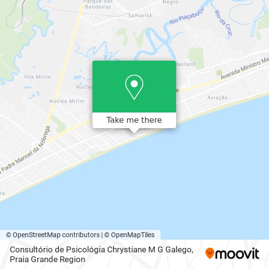 Mapa Consultório de Psicológia Chrystiane M G Galego