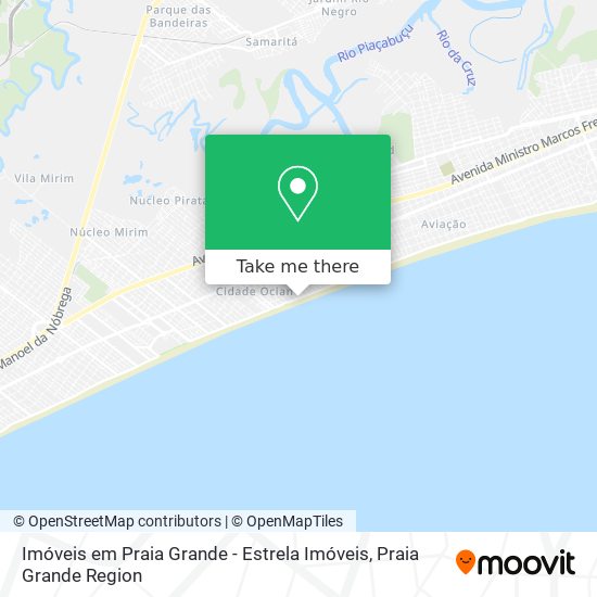 Imóveis em Praia Grande - Estrela Imóveis map