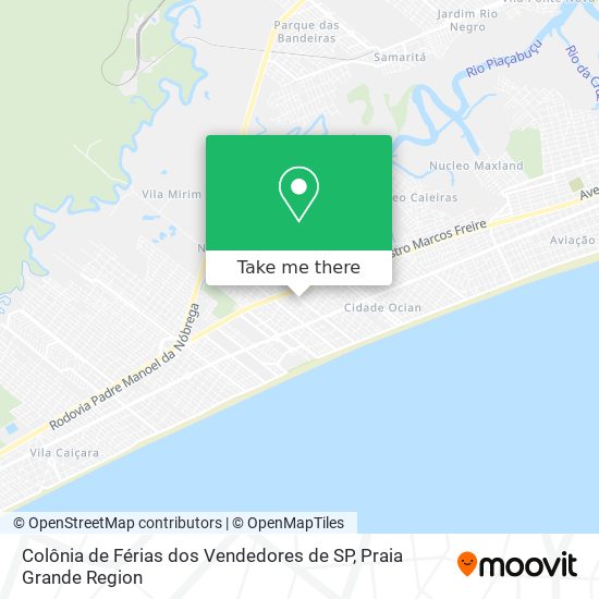 Colônia de Férias dos Vendedores de SP map
