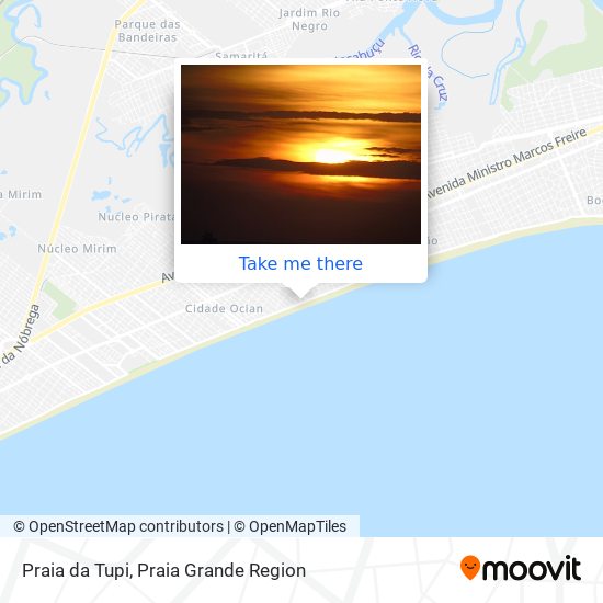 Praia da Tupi map