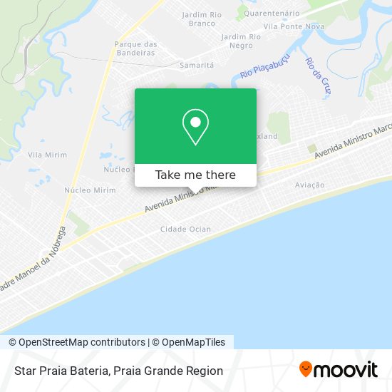 Star Praia Bateria map