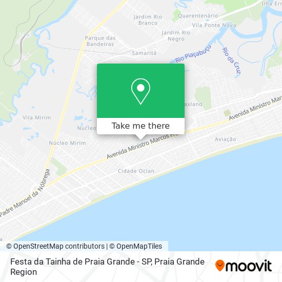 Mapa Festa da Tainha de Praia Grande - SP