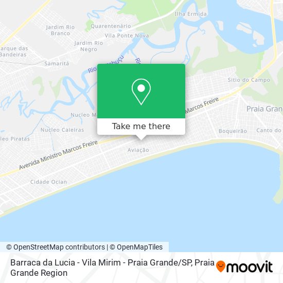 Mapa Barraca da Lucia - Vila Mirim - Praia Grande / SP