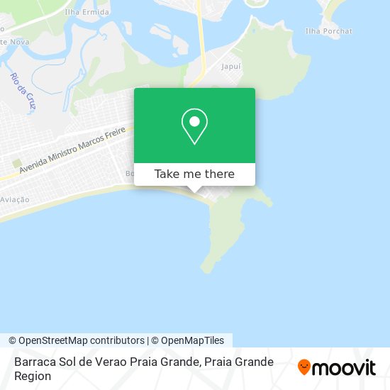 Barraca Sol de Verao Praia Grande map