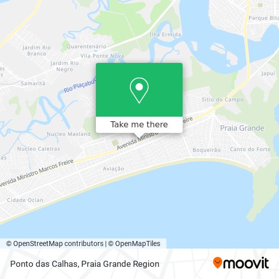 Mapa Ponto das Calhas