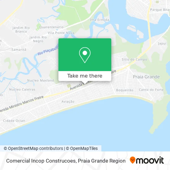 Comercial Incop Construcoes map