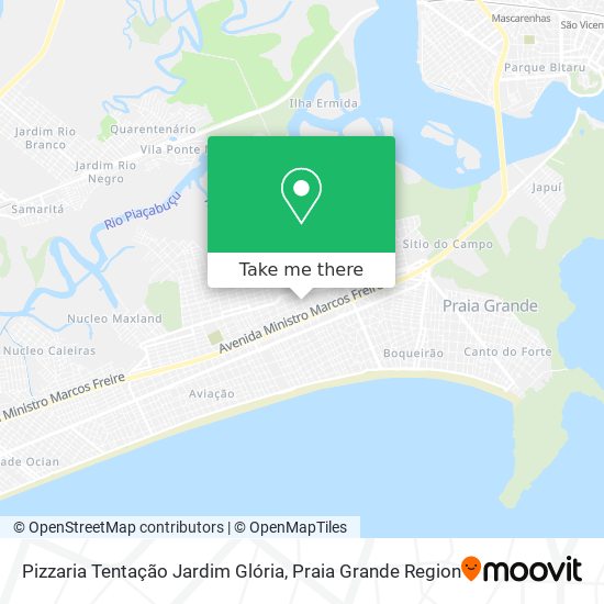 Pizzaria Tentação Jardim Glória map