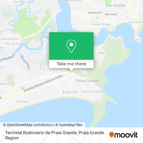 Terminal Rodoviário de Praia Grande map