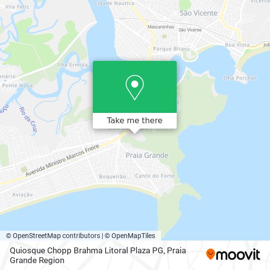 Quiosque Chopp Brahma Litoral Plaza PG map