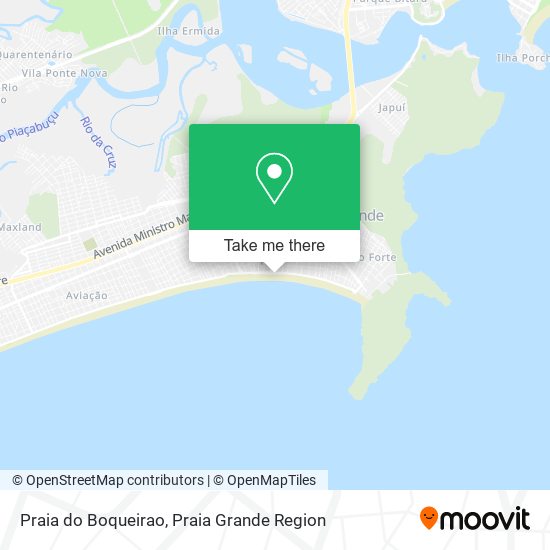 Praia do Boqueirao map