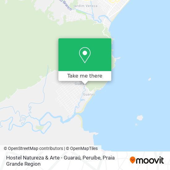 Hostel Natureza & Arte - Guaraú, Peruíbe map