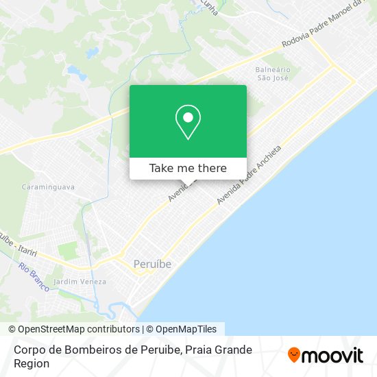 Corpo de Bombeiros de Peruibe map