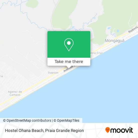 Hostel Ohana Beach map