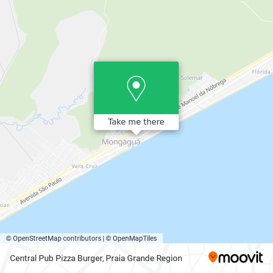 Mapa Central Pub Pizza Burger