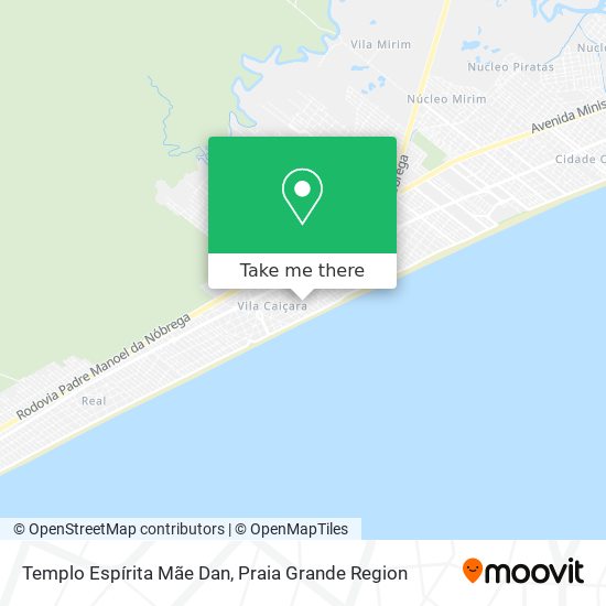 Mapa Templo Espírita Mãe Dan