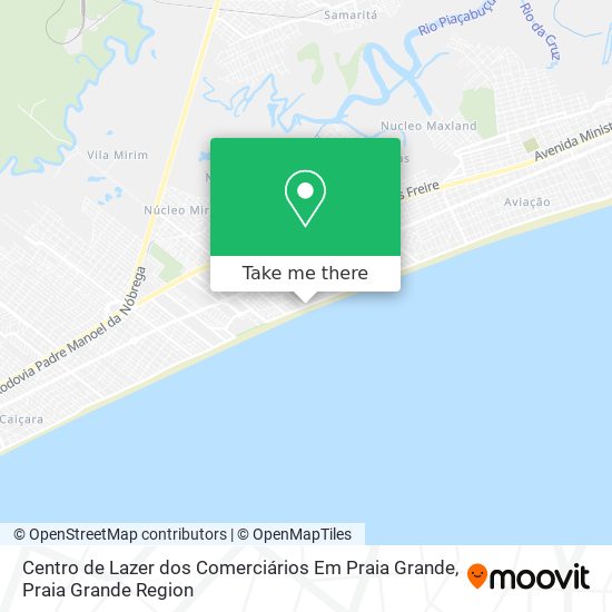 Mapa Centro de Lazer dos Comerciários Em Praia Grande