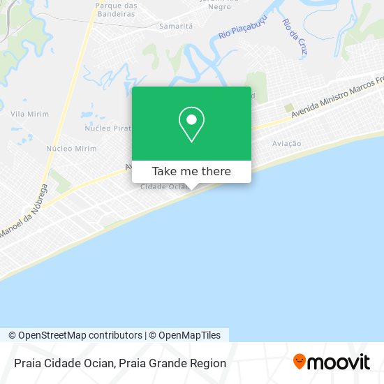 Praia Cidade Ocian map