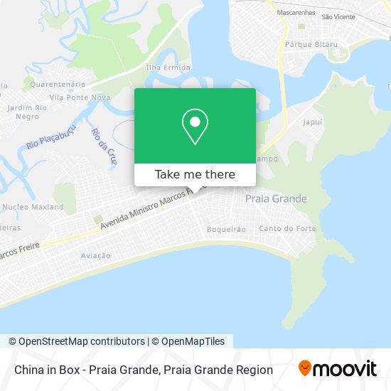 China in Box - Praia Grande map