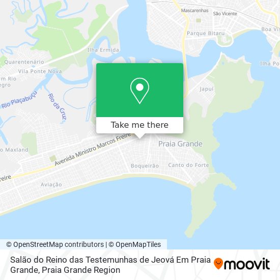 Salão do Reino das Testemunhas de Jeová Em Praia Grande map