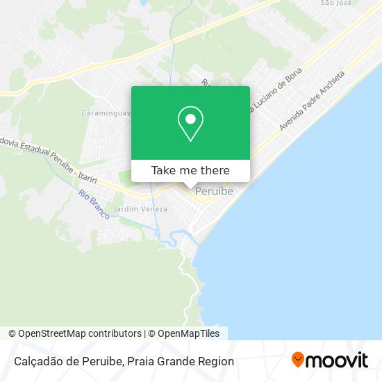 Calçadão de Peruibe map